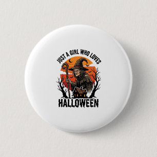 Badge Rond 5 Cm Chemise de sorcière d'Halloween Gravure vintage Co