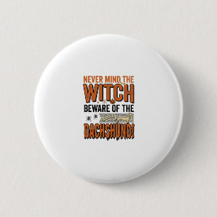 Badge Rond 5 Cm Chemise de sorcière d'Halloween Méfiez-vous du tec