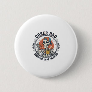 Badge Rond 5 Cm Chemise de squelette de week-end de comp survivant