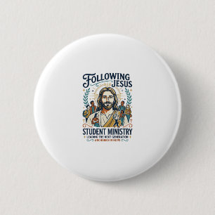 Badge Rond 5 Cm Chemise de style camp de jeunesse Merch Église Jés