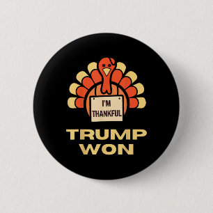 Badge Rond 5 Cm Chemise de Thanksgiving Donald Trump Je suis recon
