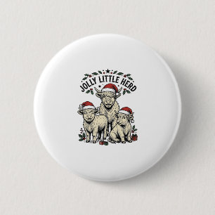 Badge Rond 5 Cm Chemise de vache de Noël Art de troupeau de vacanc