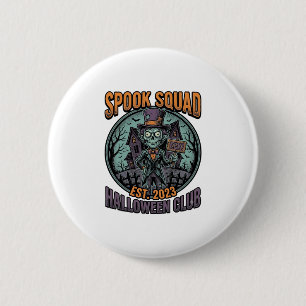 Badge Rond 5 Cm Chemise de zombie Halloween drôle de l'équipe Spoo