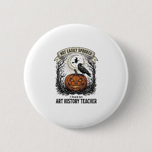 Badge Rond 5 Cm Chemise d'enseignant d'histoire de l'art avec grav