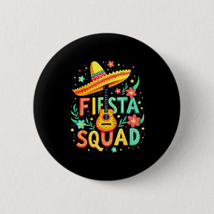 Badge Rond 5 Cm Chemise d'équipe de fiesta mexicaine pour la fête 
