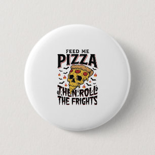 Badge Rond 5 Cm Chemise d'horreur Pizza Gravure Vintage Soirée Cin