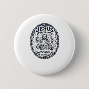 Badge Rond 5 Cm Chemise d'inclusion de la communauté sourde Jésus