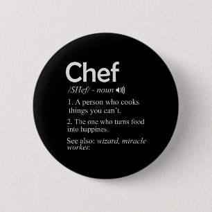 Badge Rond 5 Cm Chemise drôle de chef cuisinier BBQ Cool Cooking L