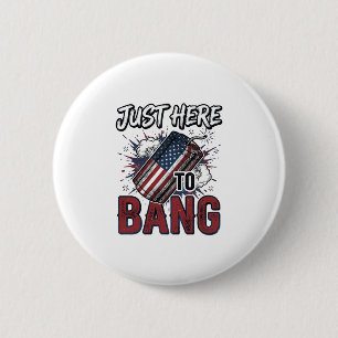 Badge Rond 5 Cm Chemise drôle de feu d'artifice patriotique vintag