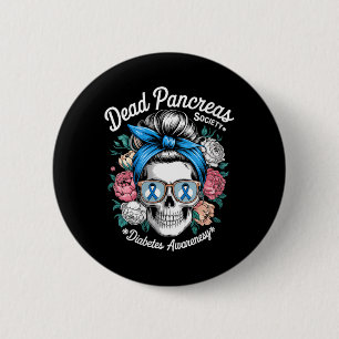 Badge Rond 5 Cm Chemise du club du pancréas paresseux pour femmes