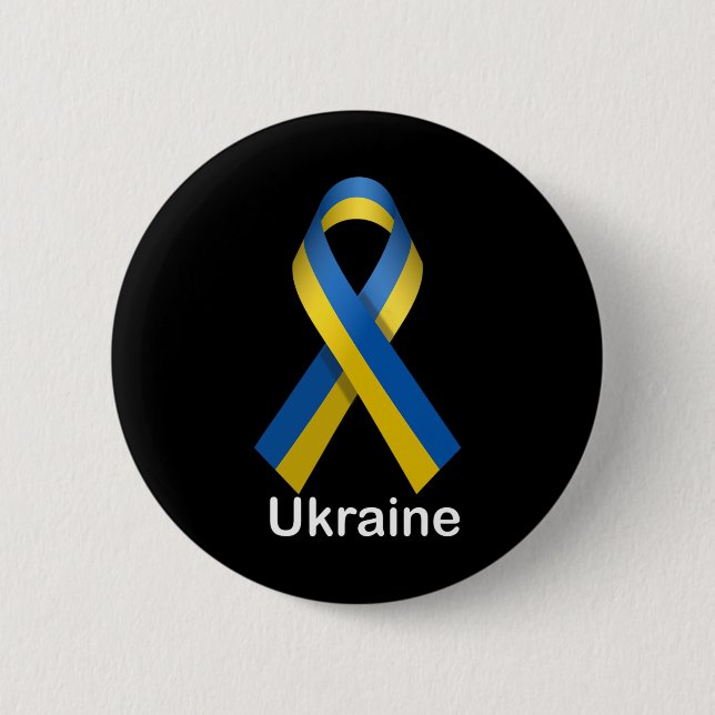 Badge Rond 5 Cm Chemise du drapeau de l'Ukraine aux couleurs natio (Devant)