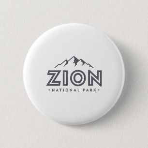 Badge Rond 5 Cm Chemise du parc national de Zion Utah Montagne Fem