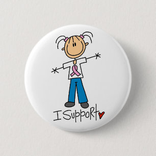 Badge Rond 5 Cm Chemise et Cadeaux de Soutien pour le Cancer du Se