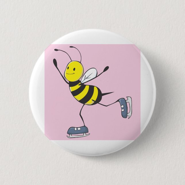 Badge Rond 5 Cm Chemise faite sur commande de patinage de glace (Devant)