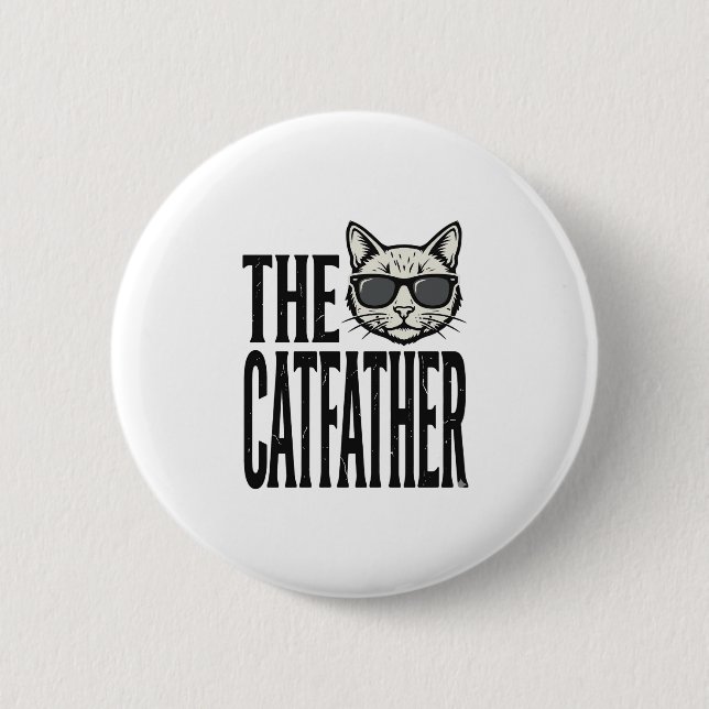 Badge Rond 5 Cm Chemise graphique citation chat vintage Funny Catf (Devant)