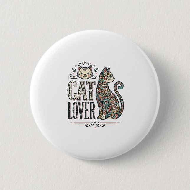 Badge Rond 5 Cm Chemise Graphique de Style de Gravure pour Amoureu (Devant)