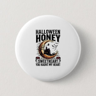Badge Rond 5 Cm Chemise Halloween Honey Sweet Spooky Love Design_1