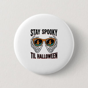 Badge Rond 5 Cm Chemise Halloween squelette avec lunettes de sorci