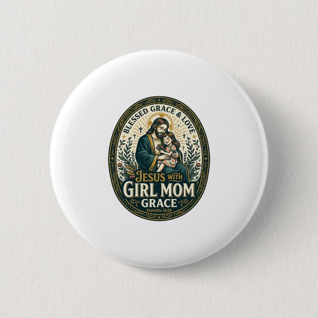 Badge Rond 5 Cm Chemise Identités Micro Maternité Jésus Base de Fo (Devant)