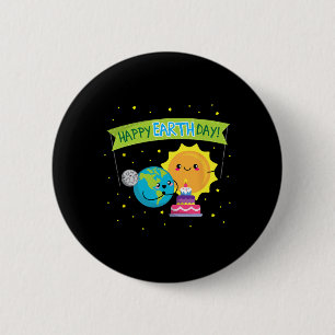 Badge Rond 5 Cm Chemise jour des terres Pour Enfants Drôle Mignonn