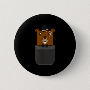 Badge Rond 5 Cm Chemise Joyeuse Fête Du Marmotte Dans Votre Pochet