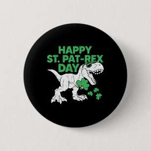 Badge Rond 5 Cm Chemise Joyeuse St Pat Rex Jour St Patricks Dinosa