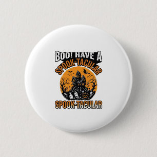 Badge Rond 5 Cm Chemise Maison Hantée Halloween Spook-Tacular Vint