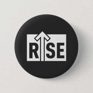 Badge Rond 5 Cm Chemise noire propre et typographique élévatrice R