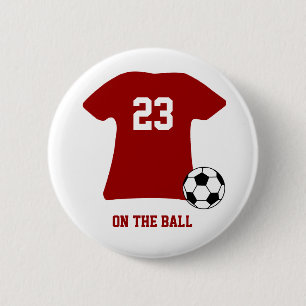 Badge Rond 5 Cm Chemise personnalisée du football avec l'étiquette