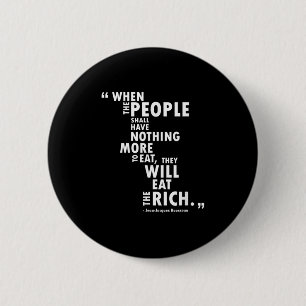 Badge Rond 5 Cm Chemise Philosophique - Citation De Rousseau - Man