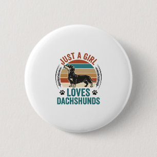 Badge Rond 5 Cm Chemise pour amateur de teckel Graphique de chien