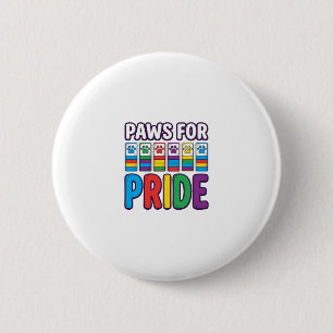 Badge Rond 5 Cm Chemise pour amoureux des animaux à empreinte de p