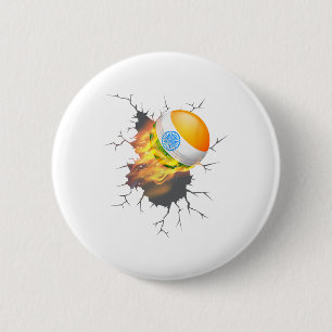 Badge Rond 5 Cm Chemise pour fans de cricket d'Inde Kit de cadeau