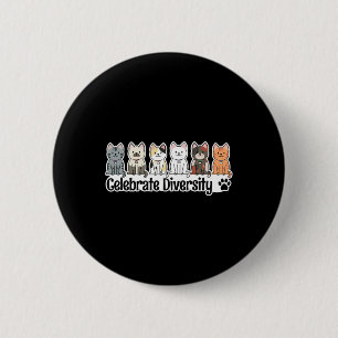 Badge Rond 5 Cm Chemise Pour Les Amoureux de les chats Célébrer La