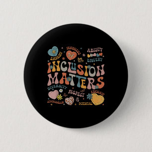 Badge Rond 5 Cm Chemise Problèmes d'inclusion Spécial Sensibilisat