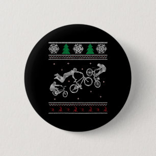Badge Rond 5 Cm Chemise Rad Bmx - Noël en Juillet - Chemise Flocon