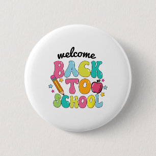 Badge Rond 5 Cm Chemise Retour À L'école Mignon Crayon Coloré Pomm