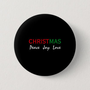 Badge Rond 5 Cm Chemise T à graphisme Tygraphy Noël Paix Joie Amou