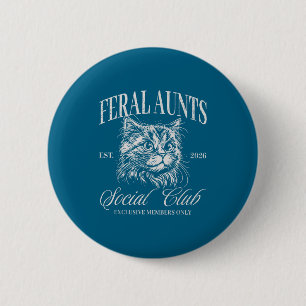 Badge Rond 5 Cm Chemise Tante Sauvage Club Social Chat