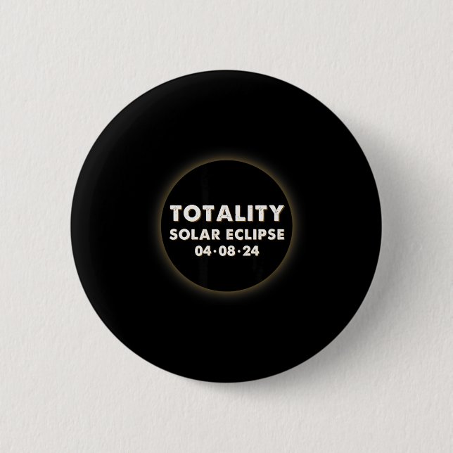 Badge Rond 5 Cm Chemise Totalité Éclipse Solaire Amateur d'Astrono (Devant)