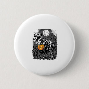 Badge Rond 5 Cm Chemise Vintage Citrouille Squelette Dinosaure Hal