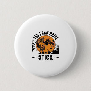 Badge Rond 5 Cm Chemise Vintage de Sorcière Drôle d'Halloween
