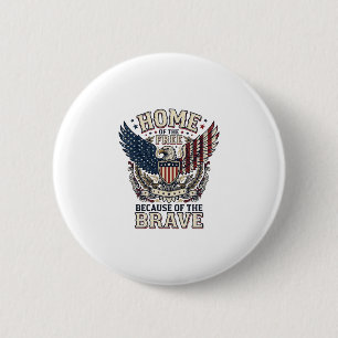 Badge Rond 5 Cm Chemise Vintage Patriote Aigle Maison de l'Aigle L