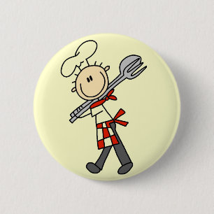 Badge Rond 5 Cm Chemises avec pinces à salade pour chef et cadeaux