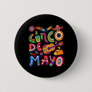 Badge Rond 5 Cm Chemises Cinco De Mayo pour femmes hommes enfants