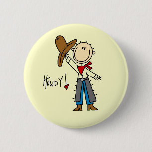 Badge Rond 5 Cm Chemises Cowboy Howdy et Cadeaux