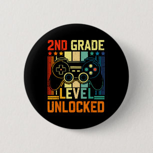 Badge Rond 5 Cm Chemises de 2e année pour filles Licorne Deuxième
