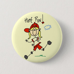 Badge Rond 5 Cm Chemises de baseball à domicile pour filles et cad