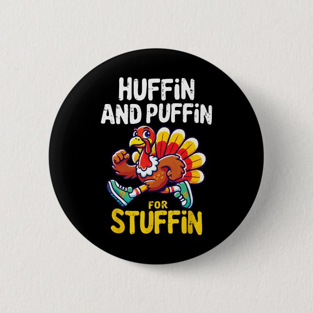 Badge Rond 5 Cm Chemises de course de dinde pour enfants Thanksgiv (Devant)