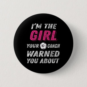 Badge Rond 5 Cm Chemises de football pour filles et femmes, drôle